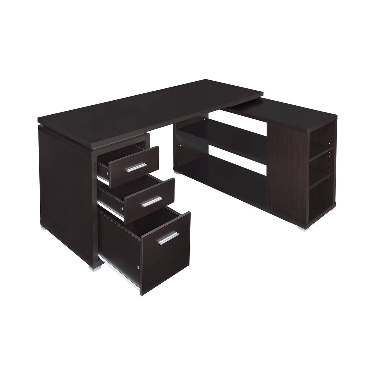 Yvette L-Shape Office Desk White - 800516 Pie's Variety Store