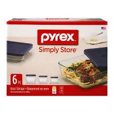 Pyrex Glass Storage 6pcs - 6004023 Pie's Variety Store