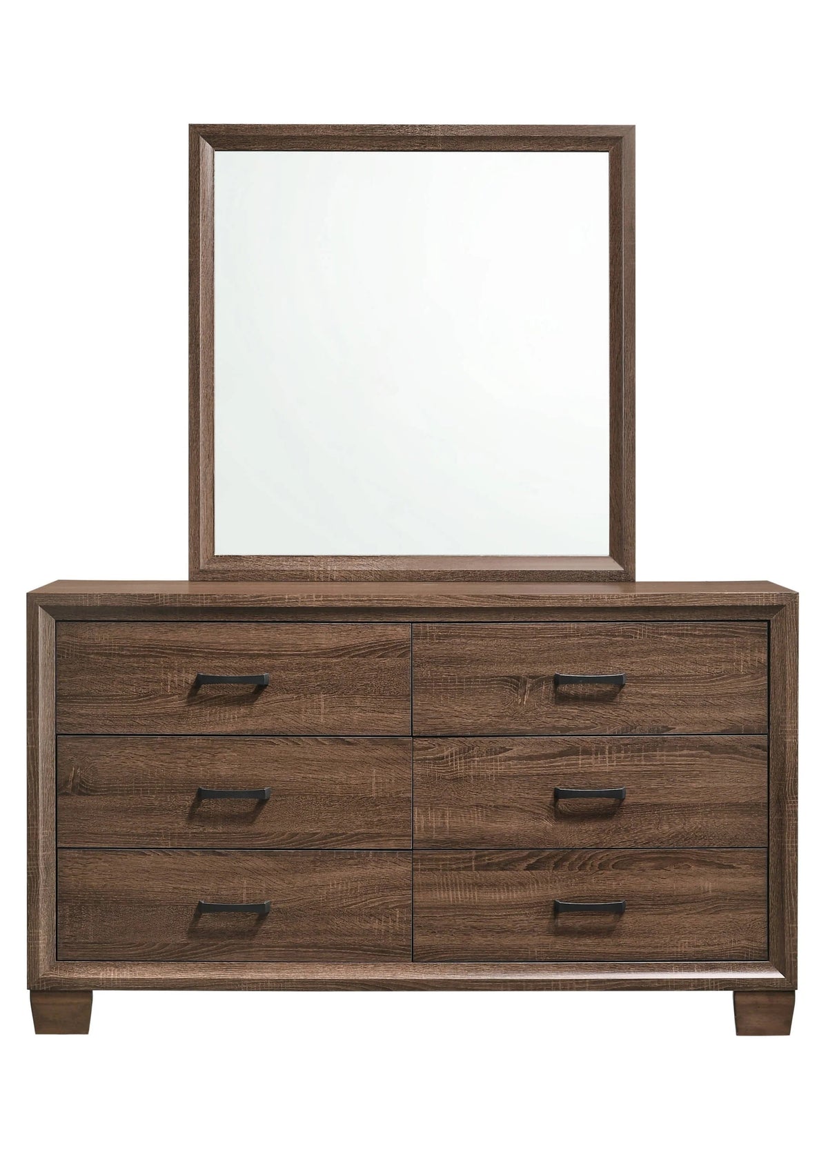 Brandon Framed Mirror Medium Warm Brown - 205324 Pie's Variety Store