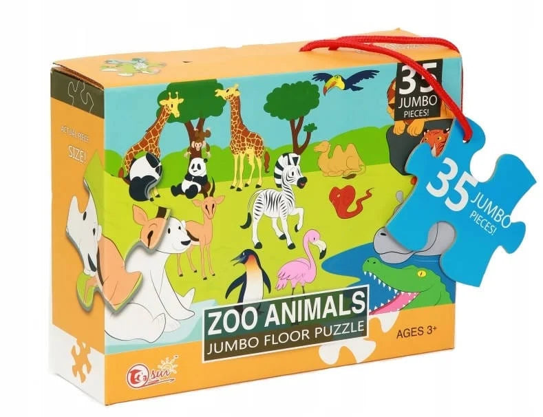 Jumbo Large Educational Puzzle Zoo Animals 35 Pieces -88130 Hannah Frederick