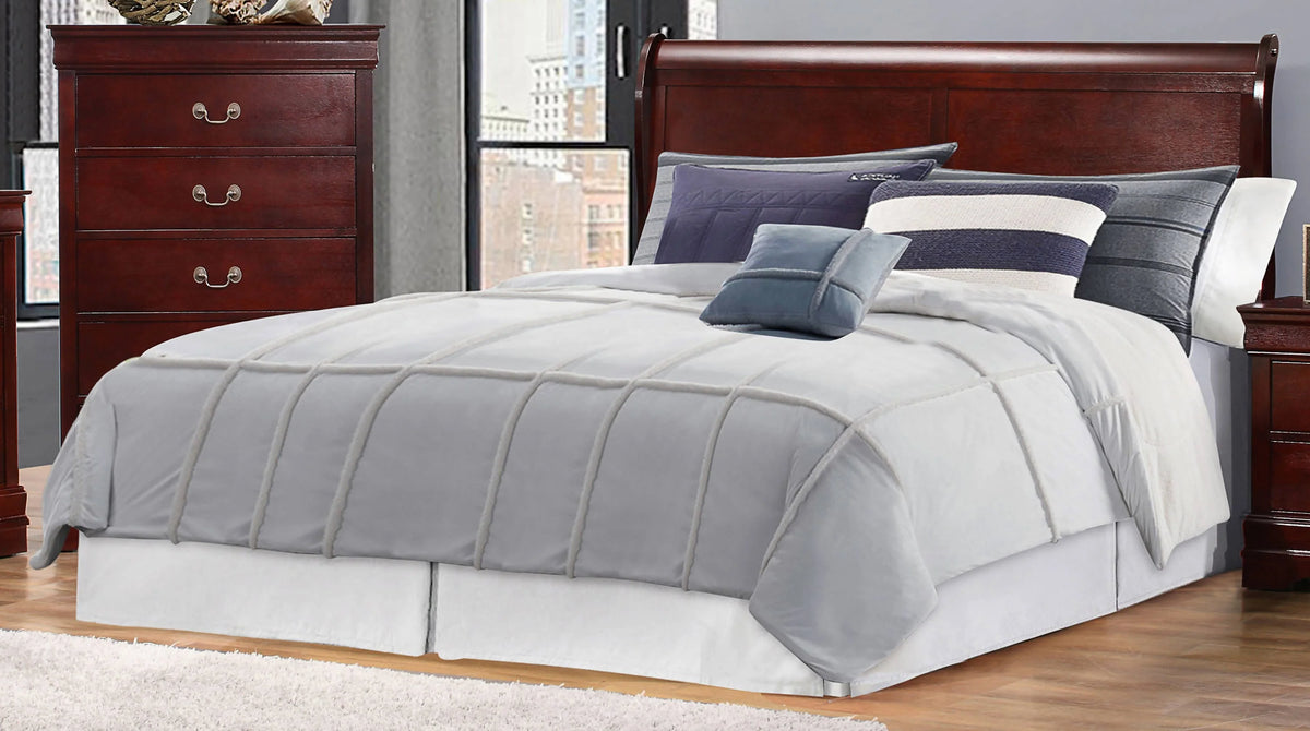 Louis Philippe Queen Panel Sleigh Bed Cherry - 222411Q Pie's Variety Store