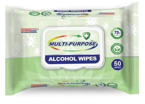 Germisept Multi-Purpose Alcohol Wipes 50 Units/ 393840 / GermiSept Multi-Purpose Alcohol Wipes – 50 Wipes. 24 PACKS/CTN. dayana sifontes