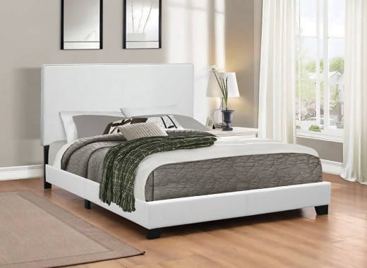 Muave Twin Upholstered Bed White - 300559T A-Z Store Nadia