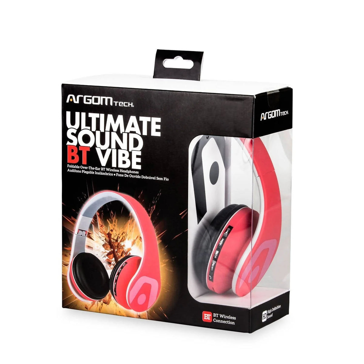 ARGOM TECH ULTIMATE SOUND VIBE WIRELESS HEADSET - ARG-HS-2552BK Pie's Variety Store