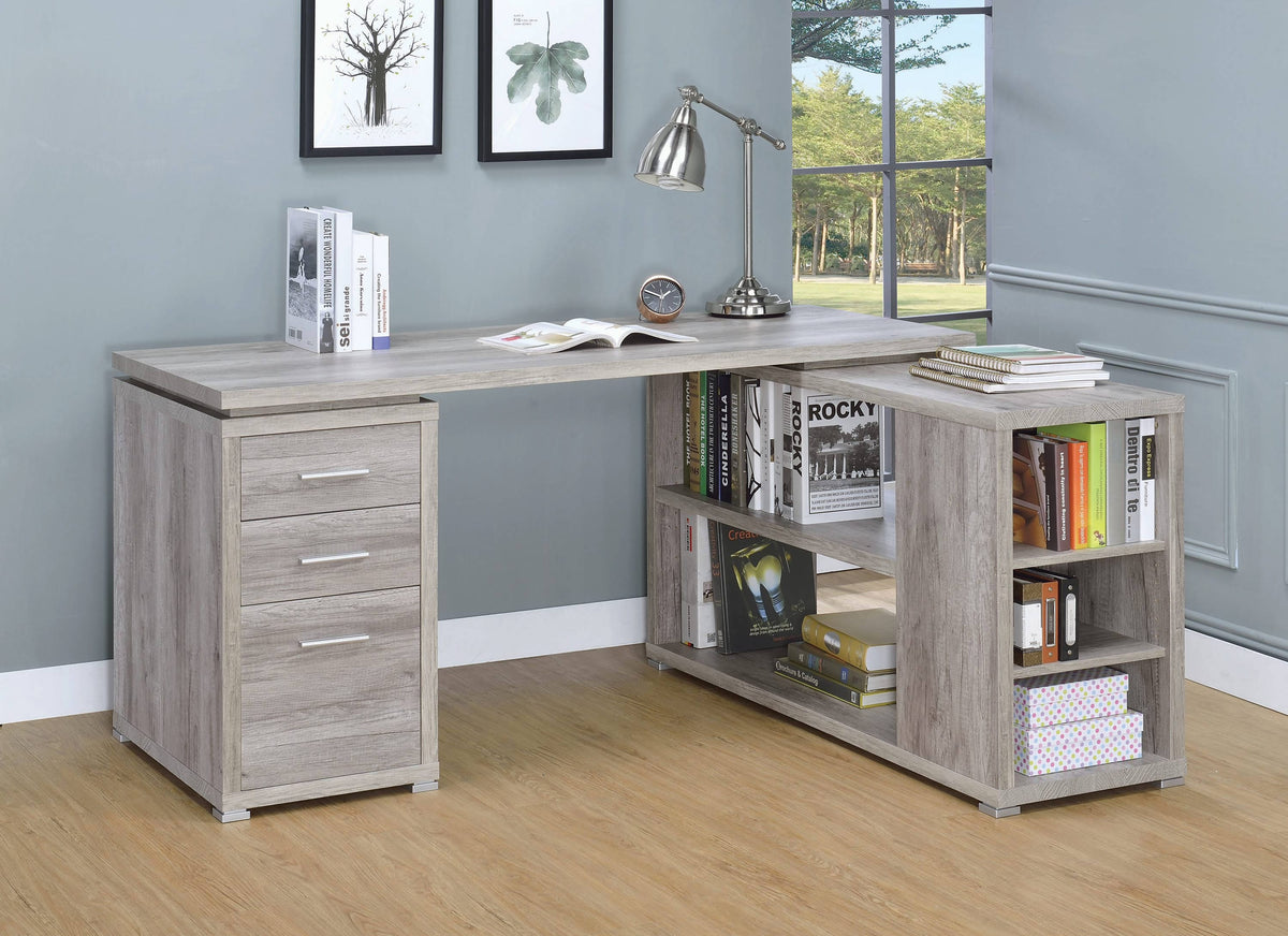 Yvette L-Shape Office Desk White - 800516 Pie's Variety Store