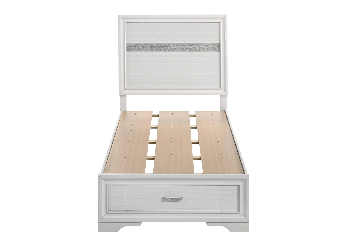Miranda 4-Piece Twin Storage Bedroom Set White - SET4PC205111T Pie's Variety Store