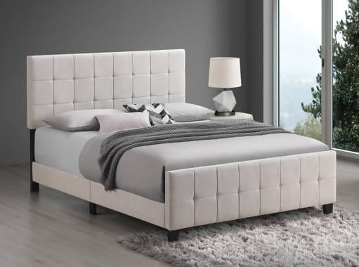 Fairfield Twin Upholstered Panel Bed Beige - 305952T A-Z Store Nadia