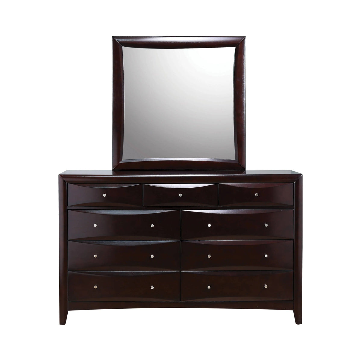 Phoenix Square Dresser Mirror Deep Cappuccino - 200414 Pie's Variety Store