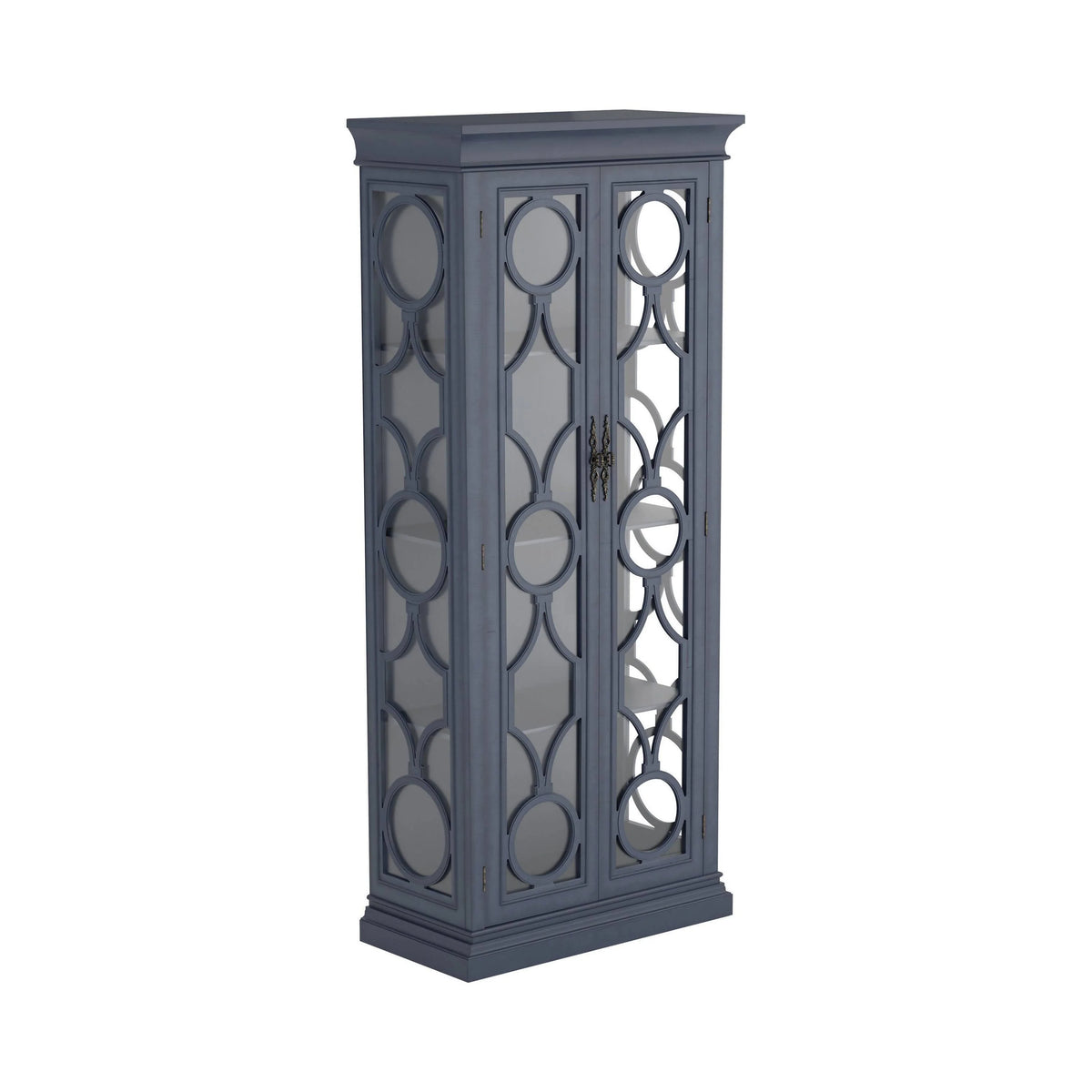 2-Door Display Tall Cabinet Antique White - 951827 Pie's Variety Store