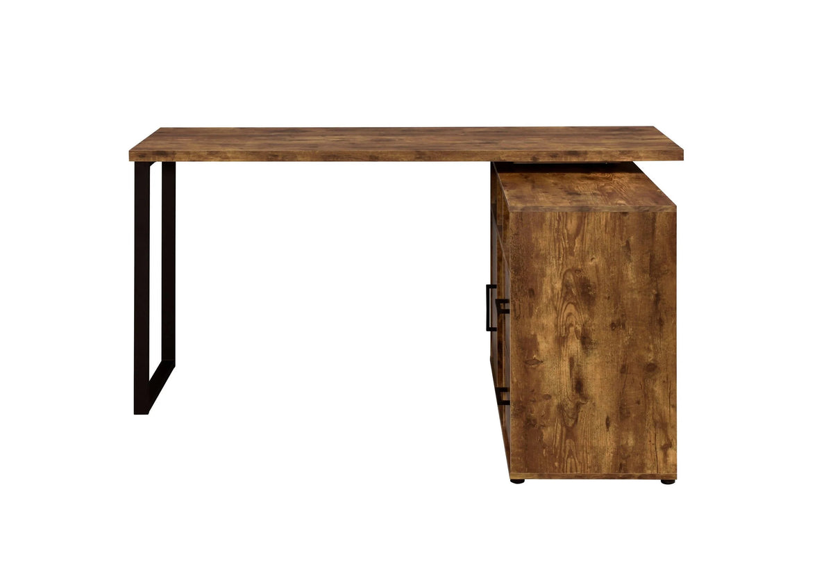 Hertford L-Shape Office Desk With Storage Grey Driftwood - 804462 Pie's Variety Store