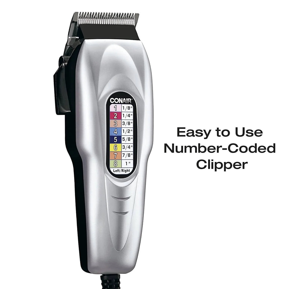 Conair Number Cut 20-Piece Haircut Kit with Number-Coded Clipper and Easy-to-Read Chart helps you remember everyone's favorite hair length using numbered combs that make it easy each time you cut hair - C-HC408R Elegant AccScents
