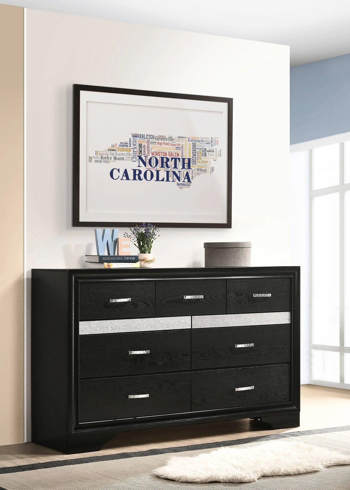 Miranda Queen 2-Drawer Storage Bed Black 4PC Set - SET4PC206361Q Pie's Variety Store