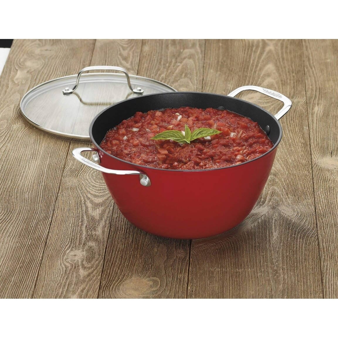 Cuisinart CastLite 5.25-Quart Non-Stick Cast Iron Dutch Oven with Cover (Red) - CU-CIL4525-26R Elegant AccScents