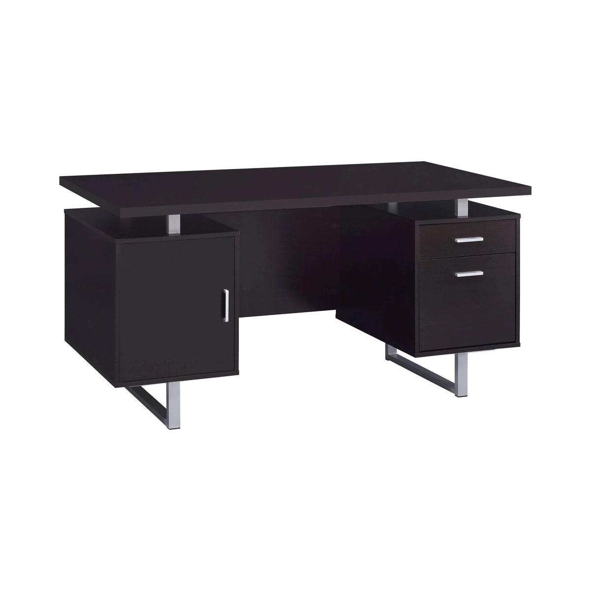 Glavan Rectangular Storage Office Desk Cappuccino - 801521 Pie's Variety Store