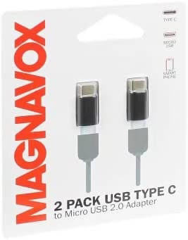 Magnavox USB Type-C to Micro USB 2.0 Adapter (2-Pack) - ACMV4010 Pie's Variety Store
