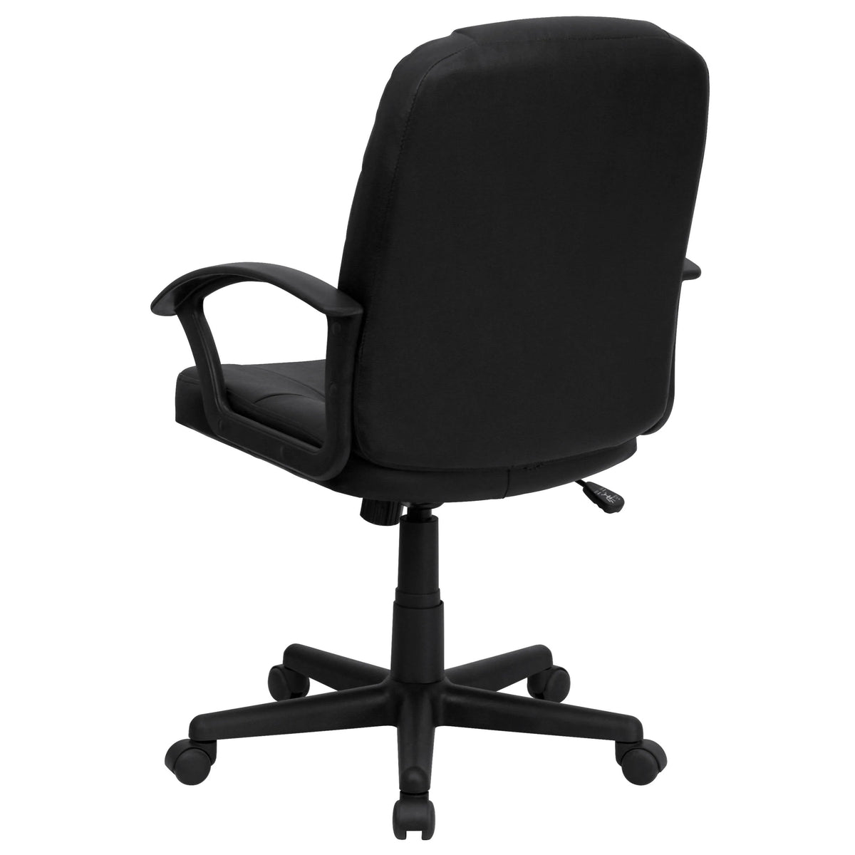 Mid-Back Black Leather Executive Swivel Office Chair with Rounded Back and Arms - BT-8075-BK-GG A-Z Store Nadia