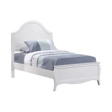 Dominique Twin Panel Bed White 4PC Set - SET4PC400561T Pie's Variety Store