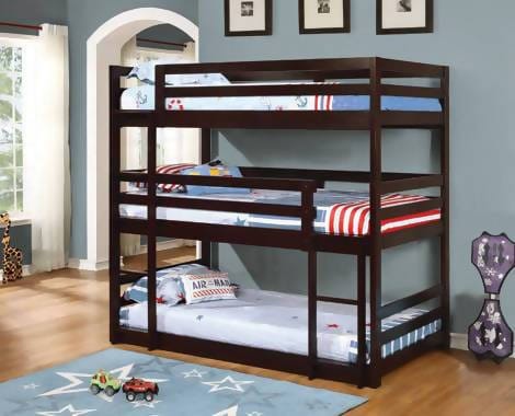 Sandler Twin Triple Bunk Bed Cappuccino - 400302 A-Z Store Nadia