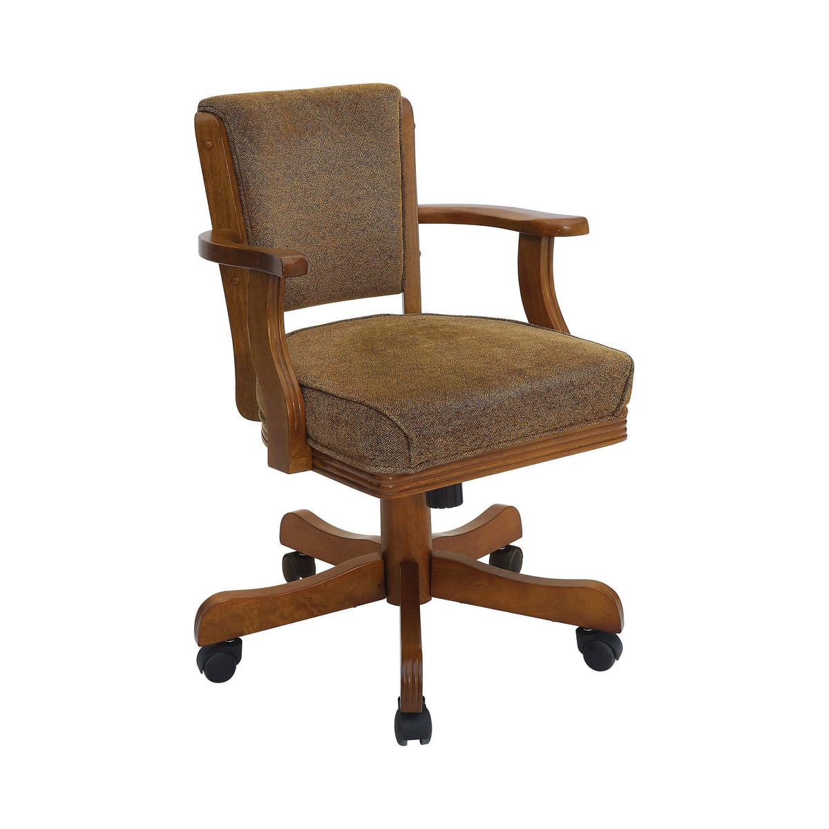 Mitchell Upholstered Game Chair Chestnut And Black - 100202 Pie's Variety Store