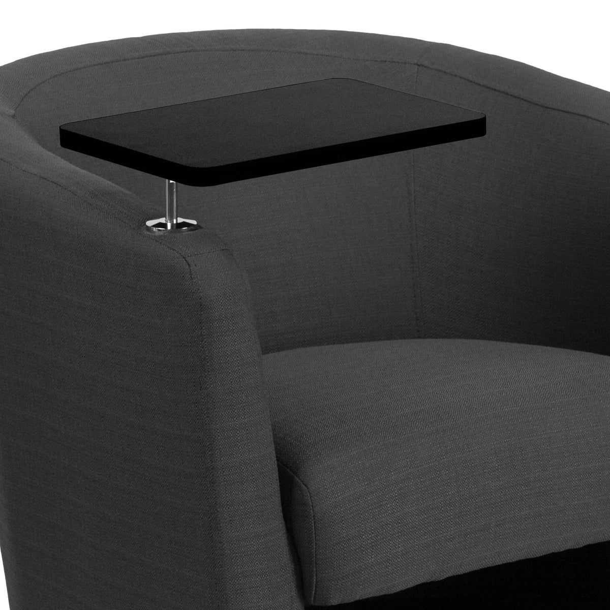 Black LeatherSoft Guest Chair with Tablet Arm