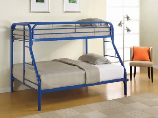 Morgan Twin Over Full Bunk Bed Blue - 2258B A-Z Store Nadia