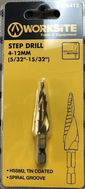 Worksite - Step Drill Bit - Size - 4-12mm