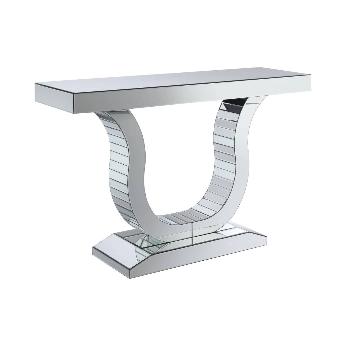 Console Table With U-Shaped Base Clear Mirror - 930010 Pie's Variety Store