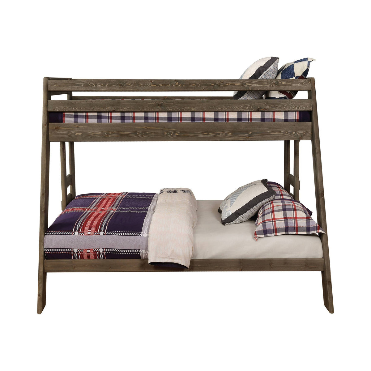 Wrangle Hill Twin Over Full Bunk Bed Gun Smoke - 400830 A-Z Store Nadia