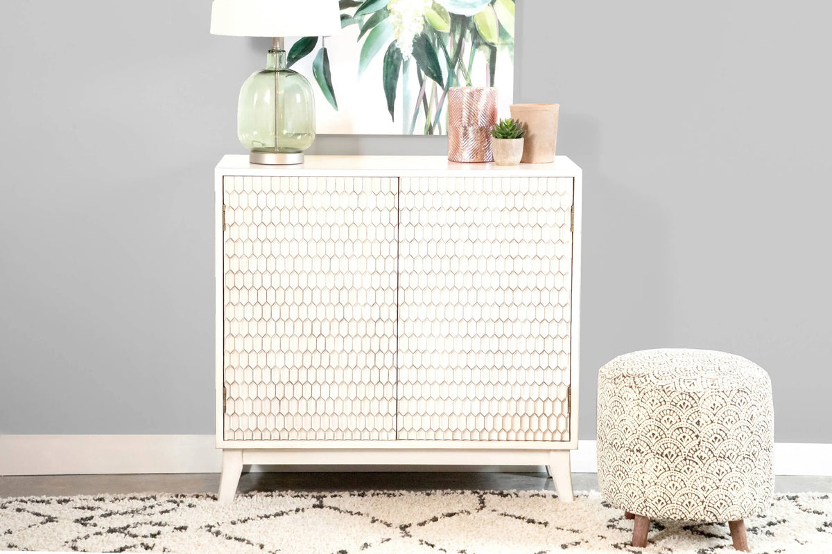 Rectangular 2-Door Accent Cabinet White - 953401 Pie's Variety Store