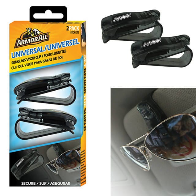 Armorall Universal Sunglasses Visor Holder Clip/2 Per Pack (BLACK)