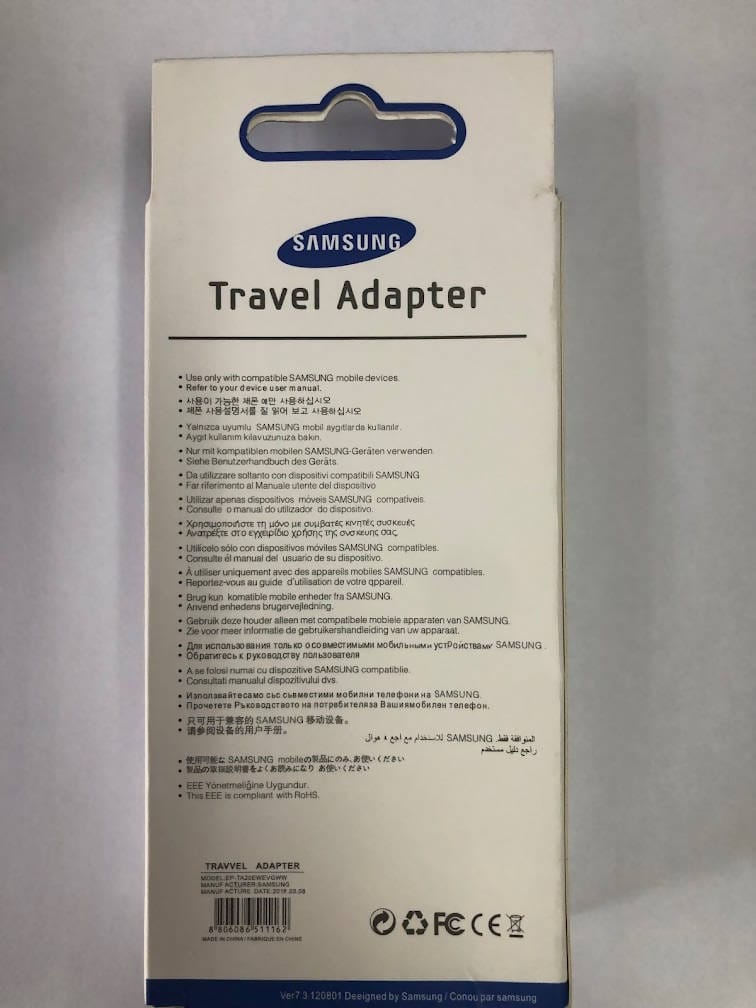 Samsung Travel Adapter 15W 2 Pin Flash Charge Superior Speed Best Safety Design - TA20EWEEVGWW Ravi Singh