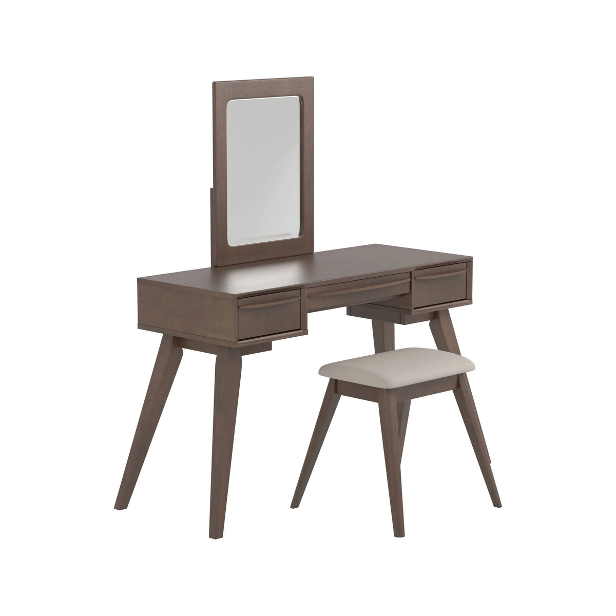 2-Piece Vanity Set With 3-Drawer Medium Brown Each piece is treated to a medium brown finish that warms up any room.- 930224 Pie's Variety Store