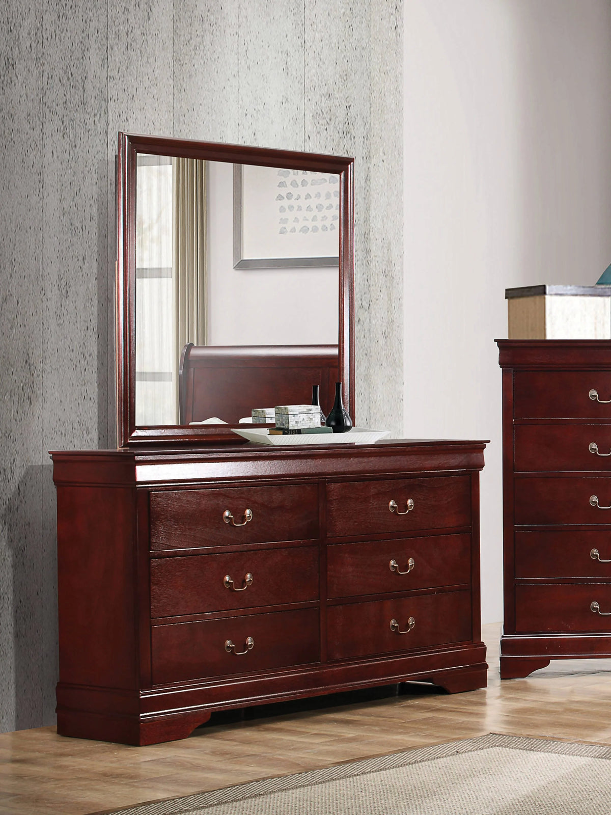 Louis Philippe 6-Drawer Dresser Cherry - 222413 Pie's Variety Store