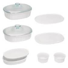 Corning Ware French White Oval Bakeware 10pcs - 07116008761 Pie's Variety Store