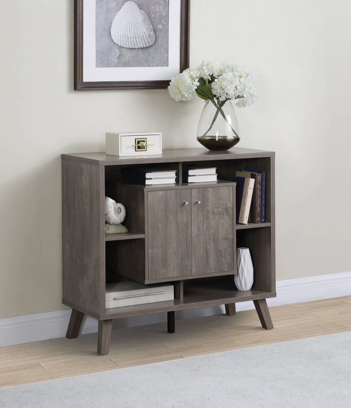 Accent Cabinet With Open Compartment Hazelnut - 953321 Pie's Variety Store