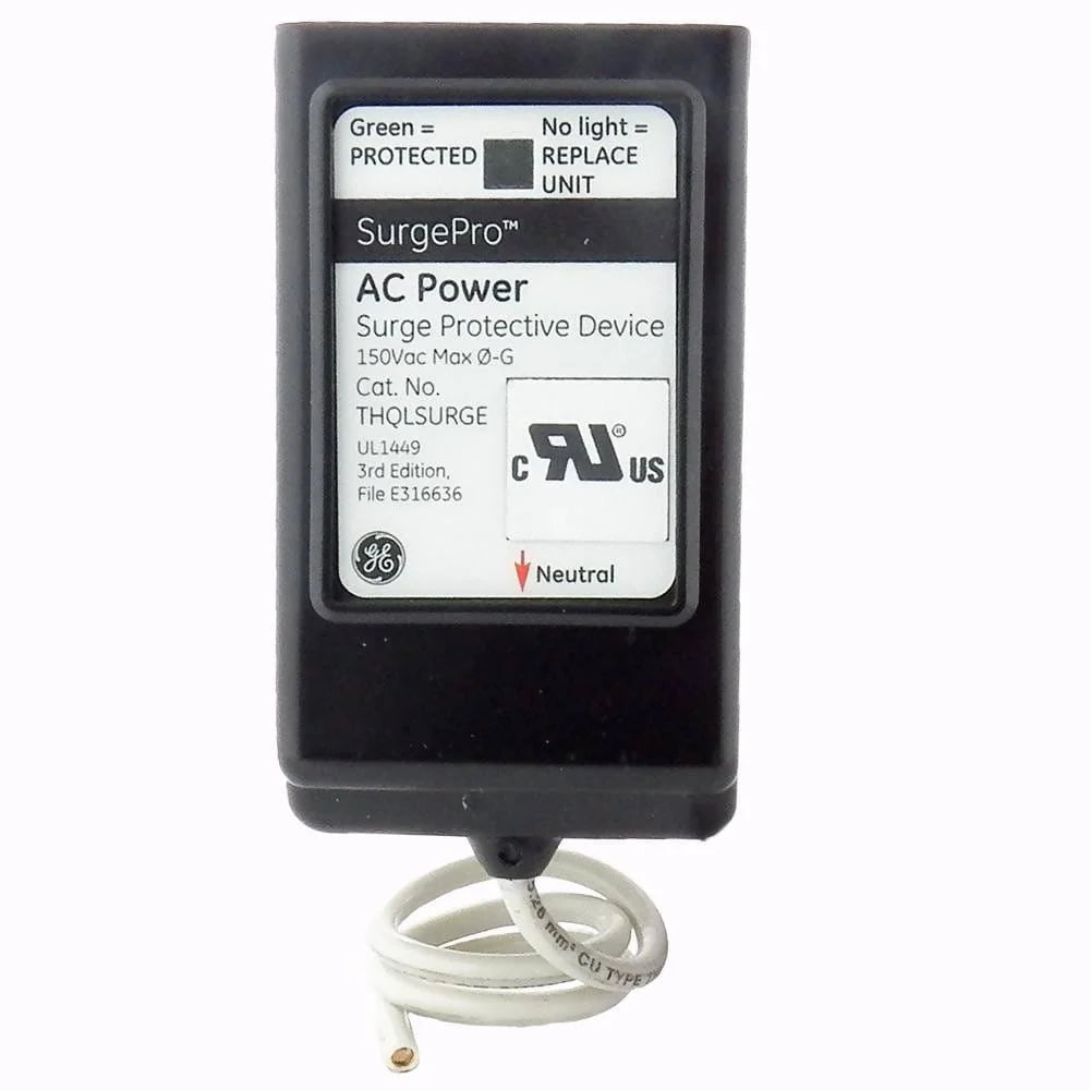 GE SurgePro Surge Protection Device protects sensitive electronic equipment with LED confirmation and simple plug in installation - THQLSURGE Elegant AccScents