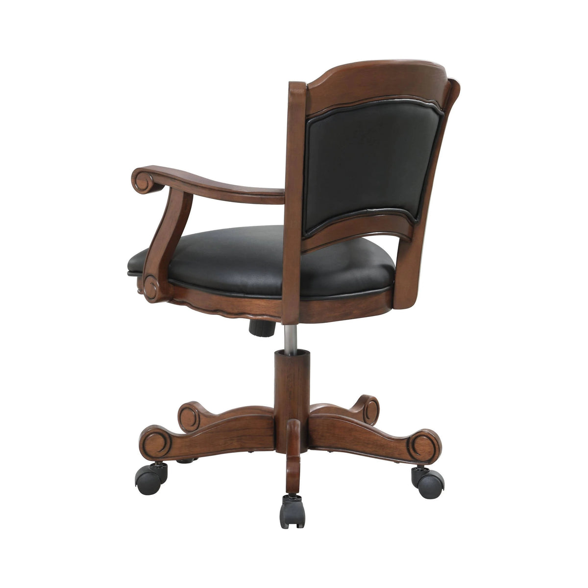Turk Game Chair With Casters Black And Tobacco - 100872 Pie's Variety Store
