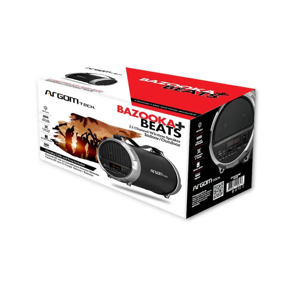 ARGOM TECH BAZOOKA+BEATS HIFI INDOOR/OUTDOOR TWS WIRELESS BT SPEAKER - ARG-SP-3124BK Pie's Variety Store