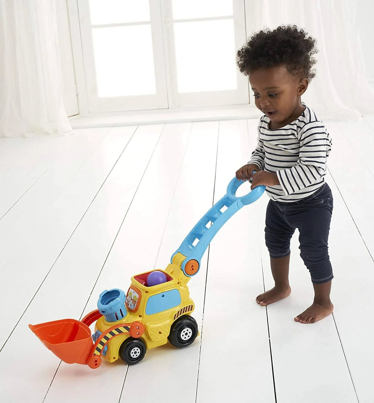 VTech POP and Drop Digger Educational Push Along Digger for Toddler - 80-506003 Pie's Variety Store