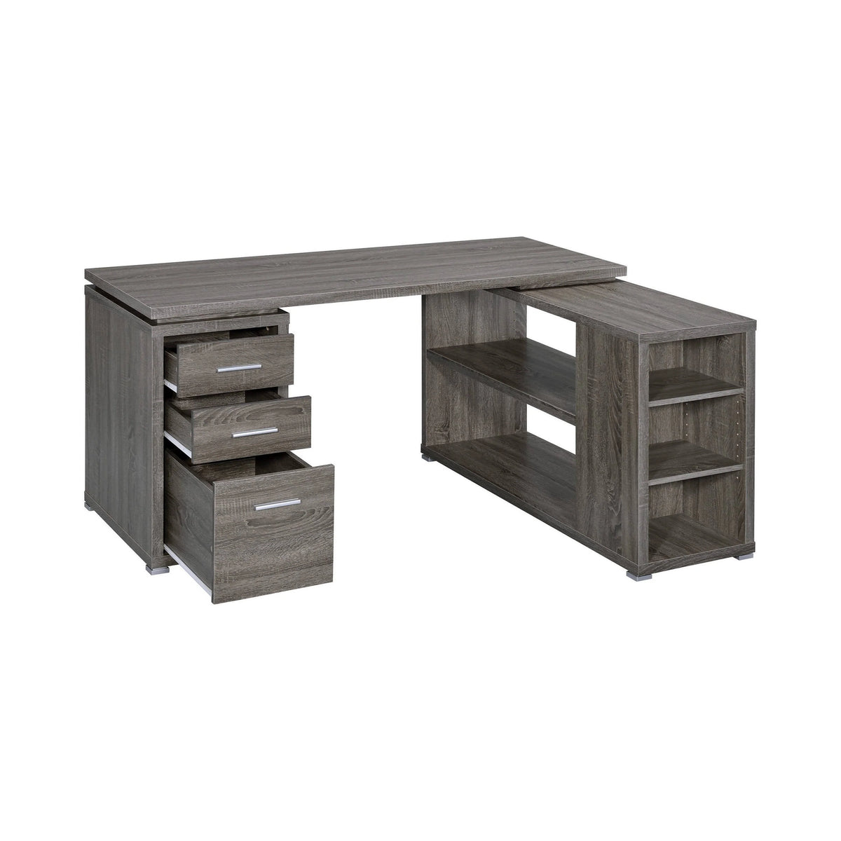 Yvette L-Shape Office Desk White - 800516 Pie's Variety Store
