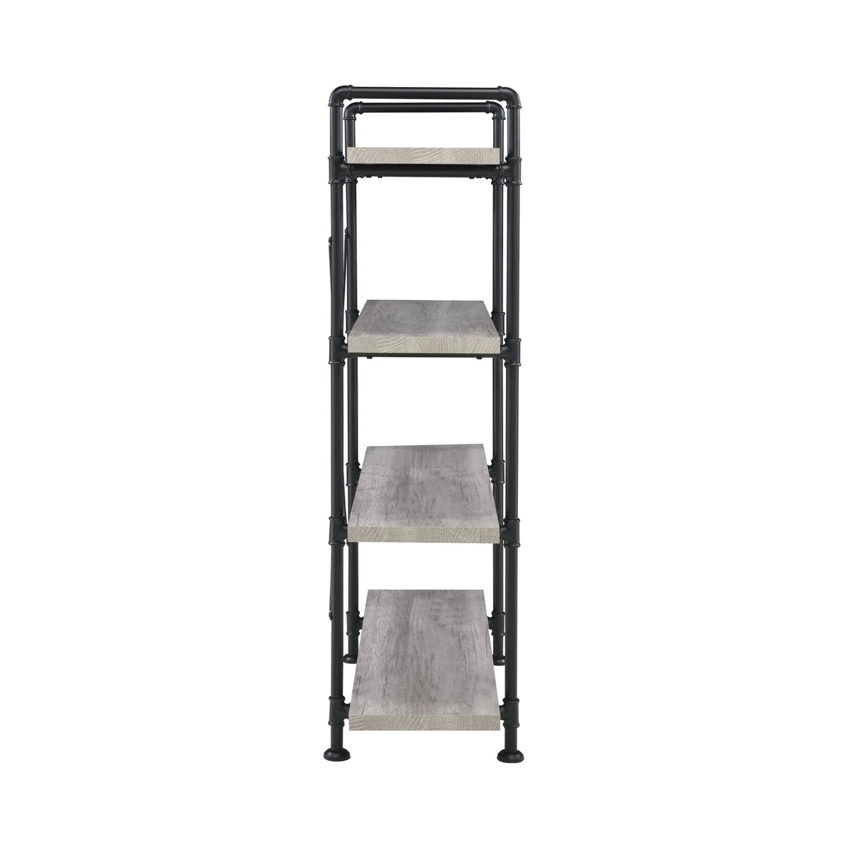 Delray 4-Tier Open Shelving Bookcase Grey Driftwood And Black - 804406 Pie's Variety Store