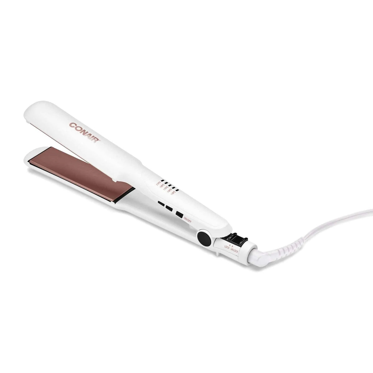 Conair Double Ceramic 1½ inch Flat Iron offers higher ceramic content to provide constant