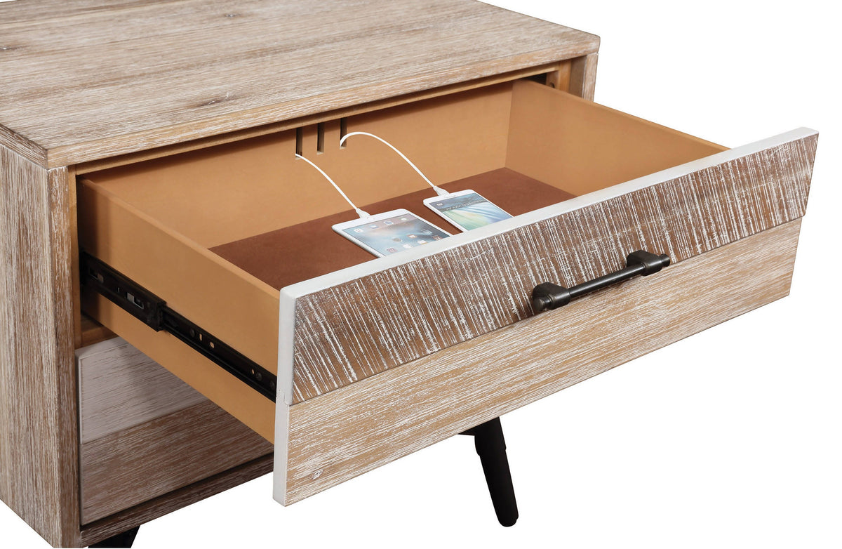 Marlow 2-Drawer Nightstand Rough Sawn Multi - 215762 Pie's Variety Store