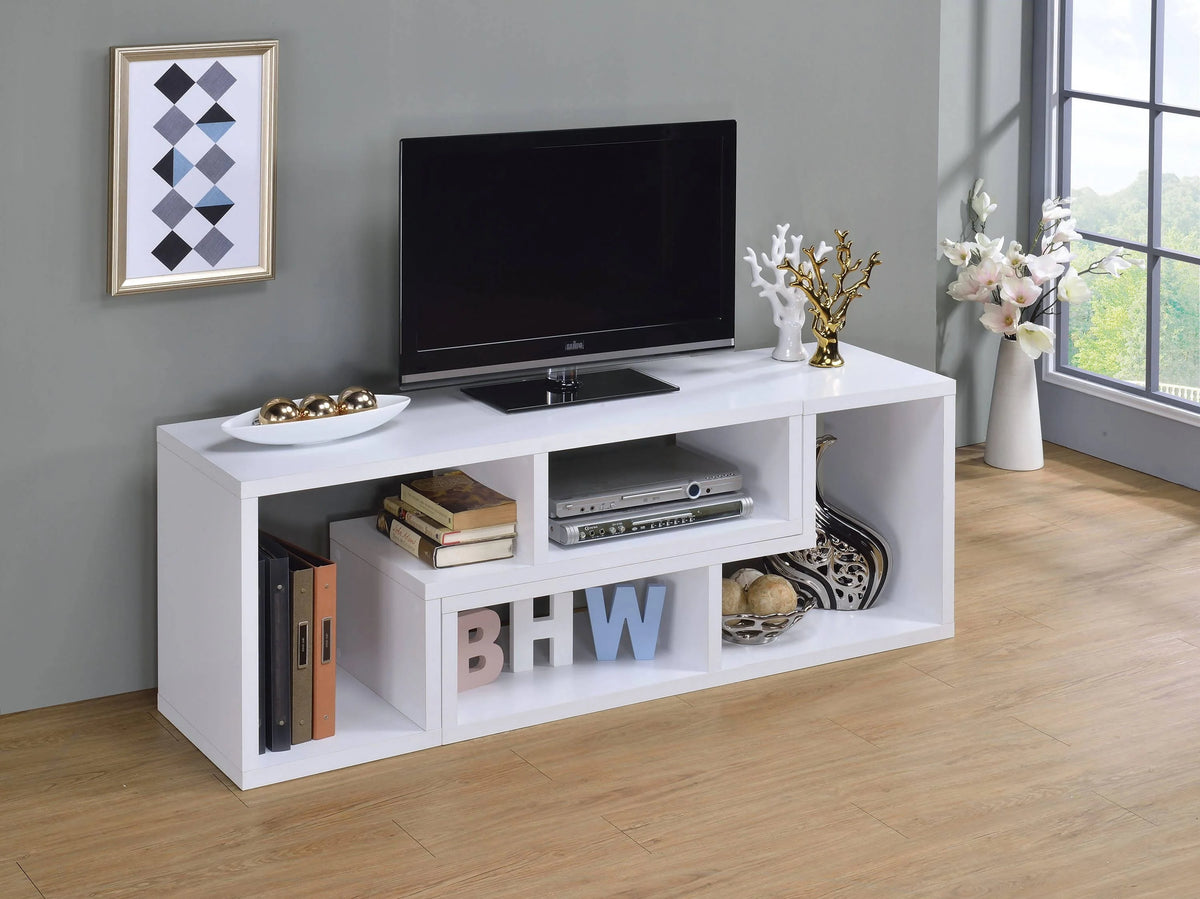 Convertible TV Console And Bookcase Cappuccino - 800329 Pie's Variety Store