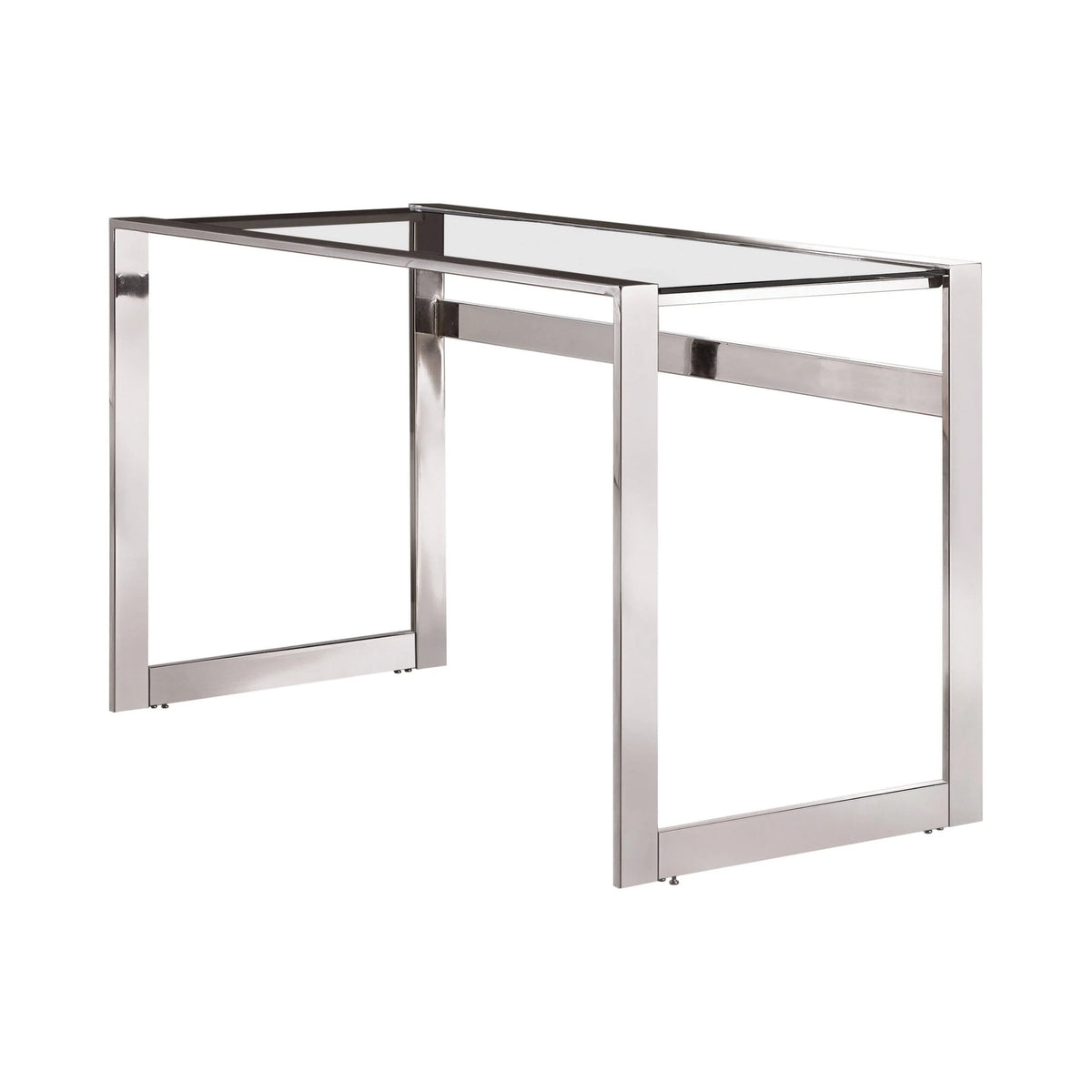 Hader Glass Top Writing Desk Chrome this desk is the ideal piece in a contemporary commercial or home office. - 800746 Pie's Variety Store