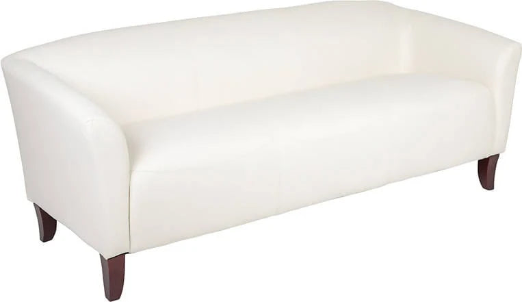 HERCULES Imperial Series Ivory LeatherSoft Sofa - 111-3-WH-GG Pie's Variety Store