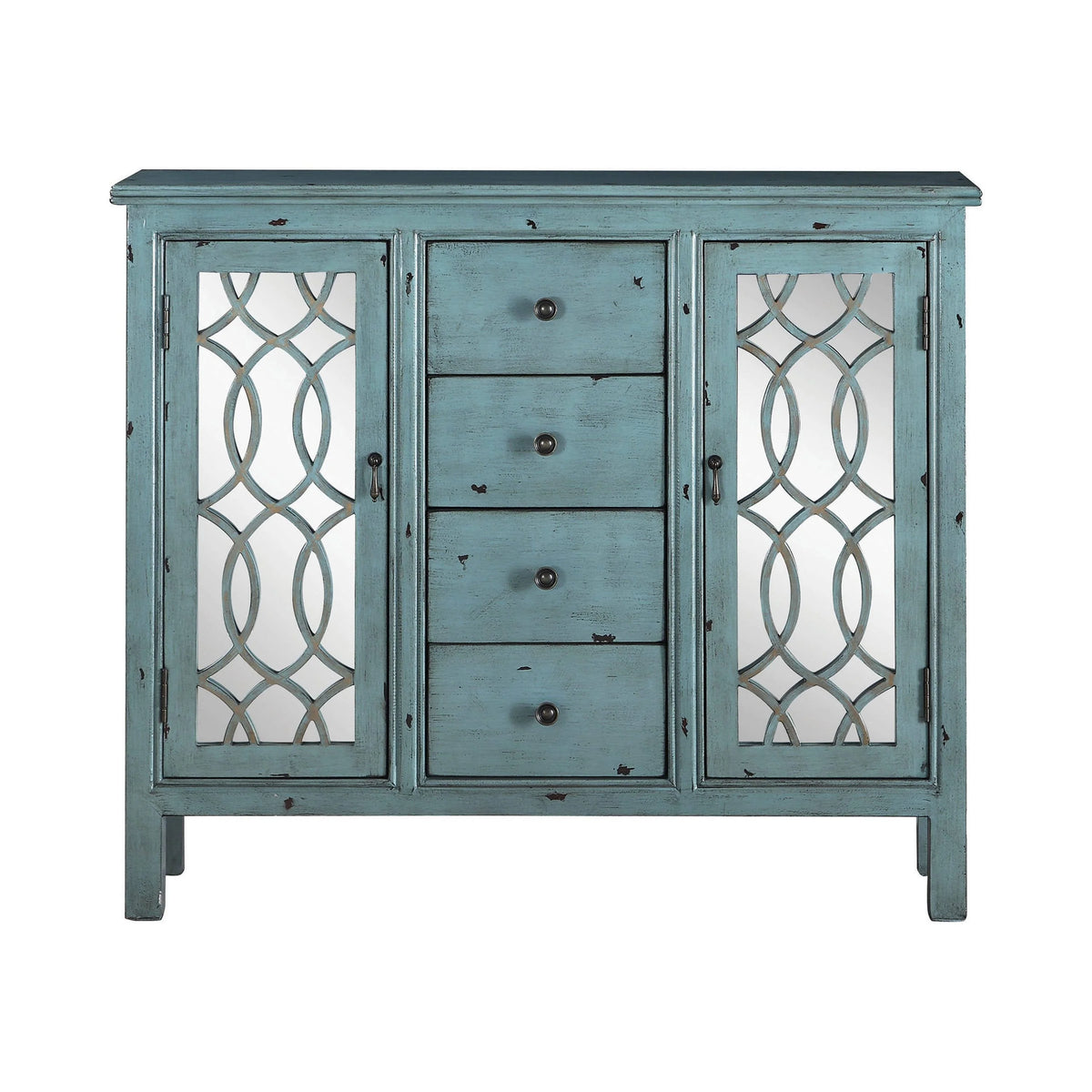 4-Drawer Accent Cabinet Antique Blue - 950736 Pie's Variety Store
