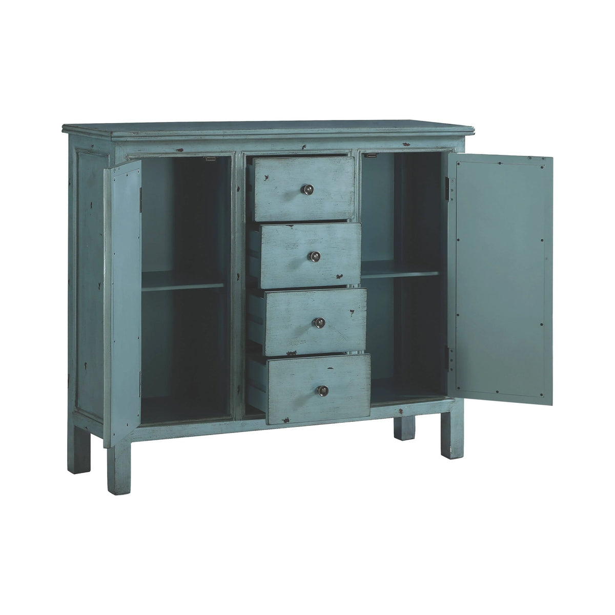 4-Drawer Accent Cabinet Antique Blue - 950736 Pie's Variety Store