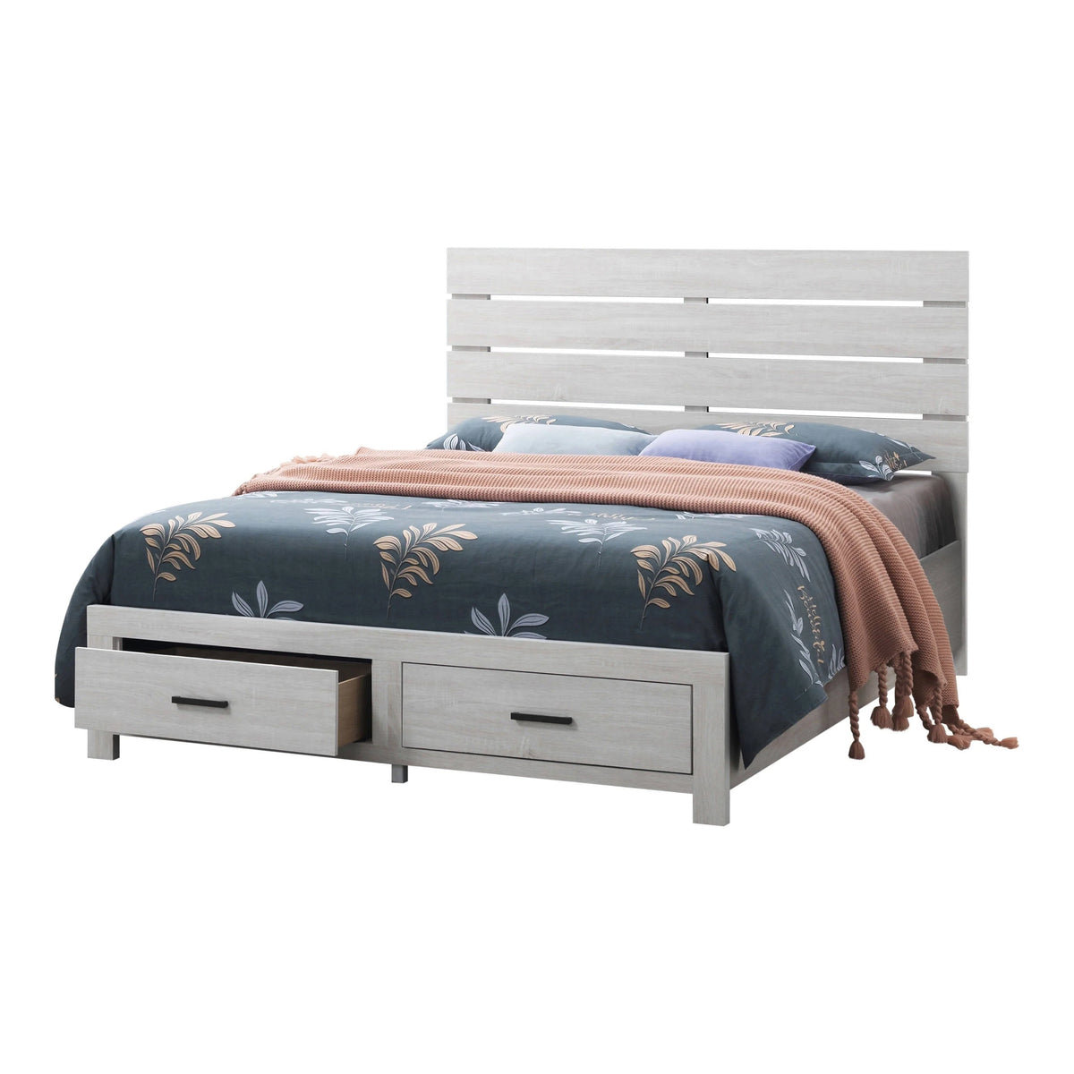 Marion Queen Storage Bed Coastal White - 207050Q Pie's Variety Store