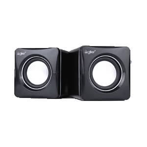 USB speakers with volume control PMPO 300W in white/black color-AGI-3075WH Hannah Frederick
